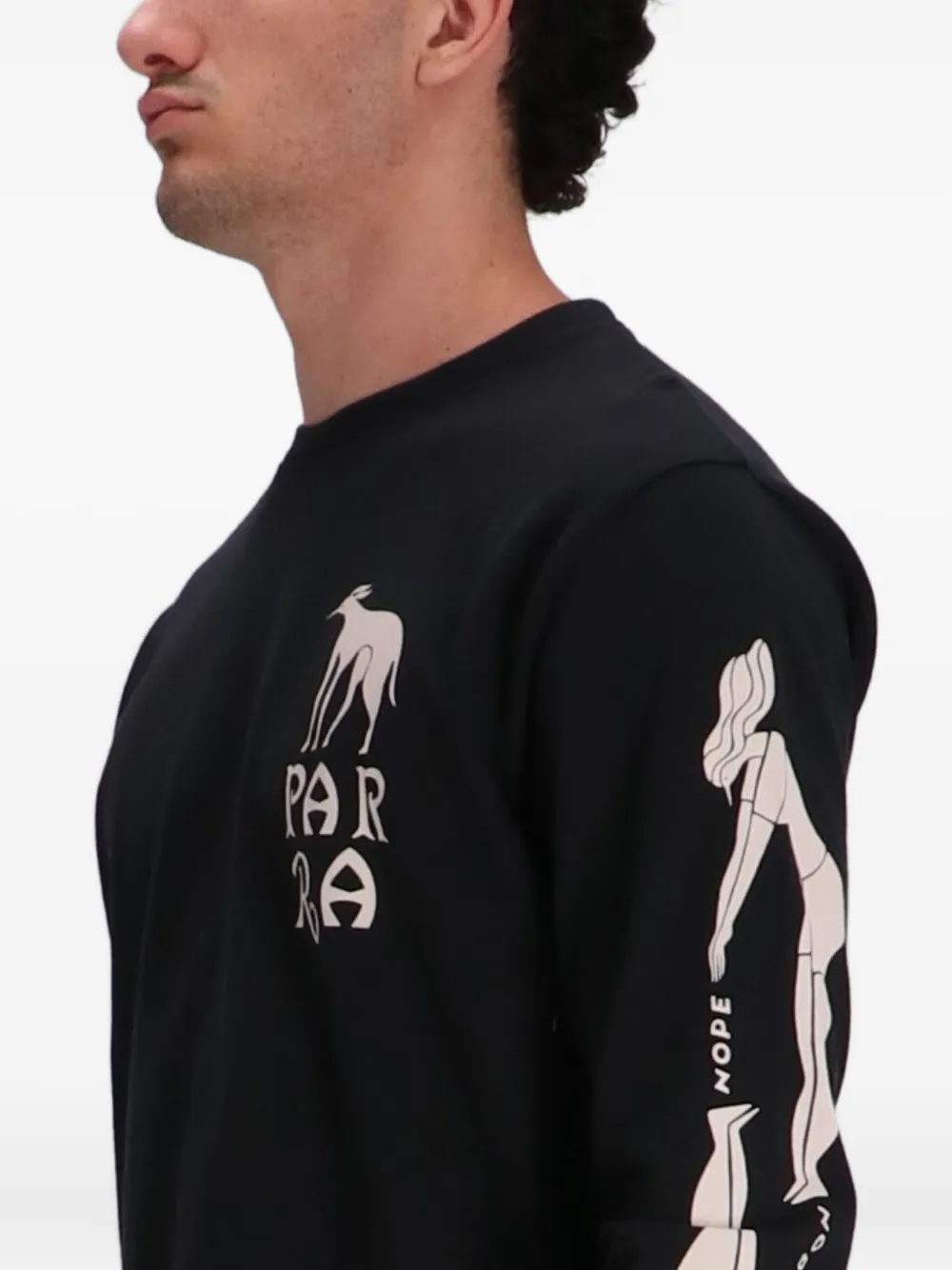 BY PARRA T-shirt met print Zwart