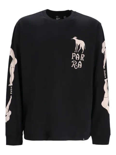 BY PARRA long-sleeve graphic-print T-shirt