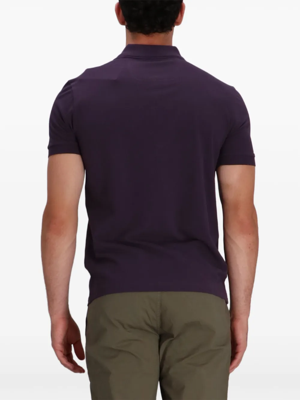 BOSS Poloshirt met geborduurd logo Paars