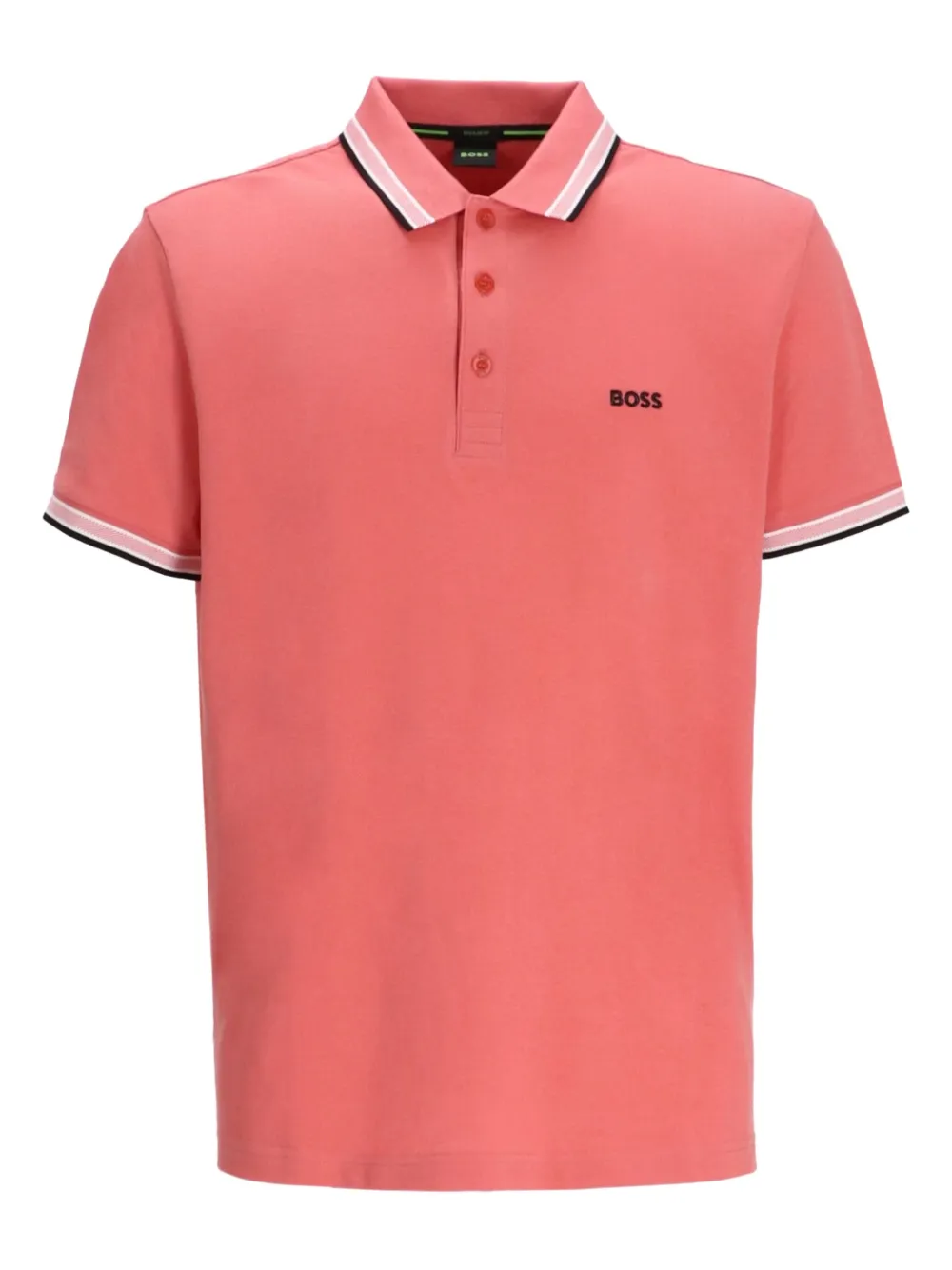 BOSS playera tipo polo con cuello de pico | rosado | Image 1