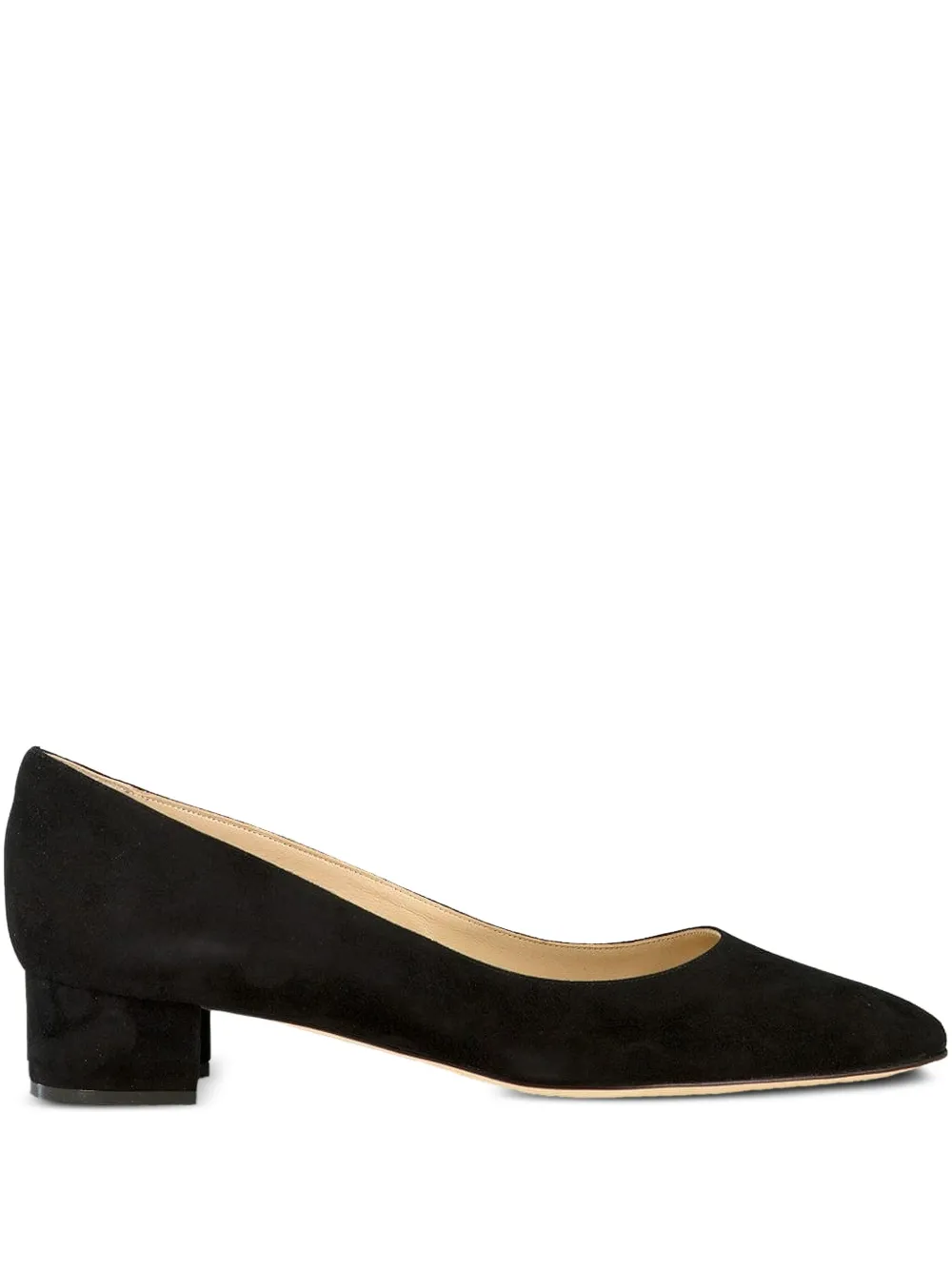 Manolo Blahnik Listony Samba Tondo suede pumps | Black | Image 1