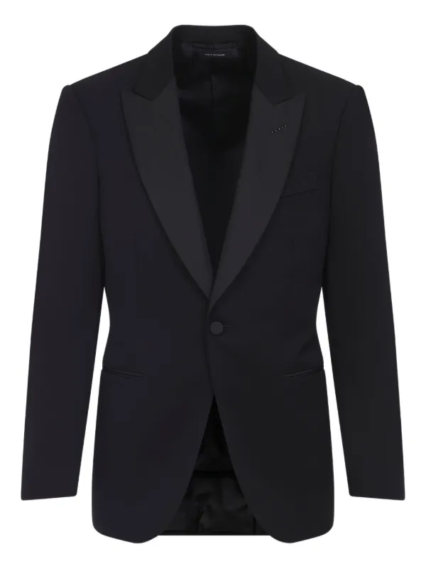 Tom Ford Shawl-lapel Single-button Jacket in Black