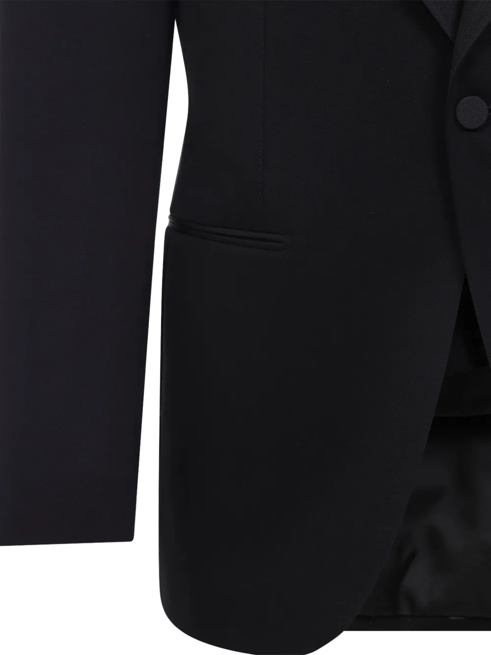 TOM FORD Jack met enkele knoop en sjaalrevers Zwart