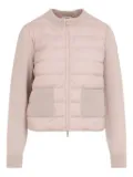 Moncler wool-panel quilted jacket - Pink