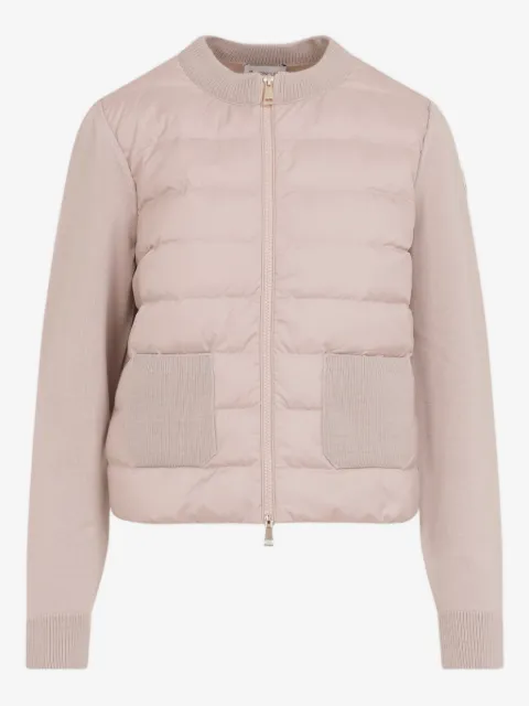 Moncler wool-panel quilted jacket