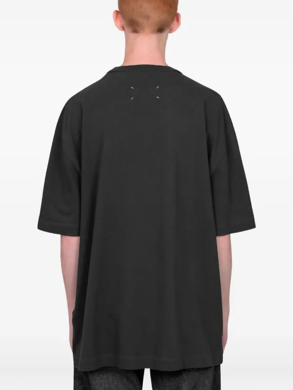 Maison Margiela logo-detail T-shirt | Grey | FARFETCH