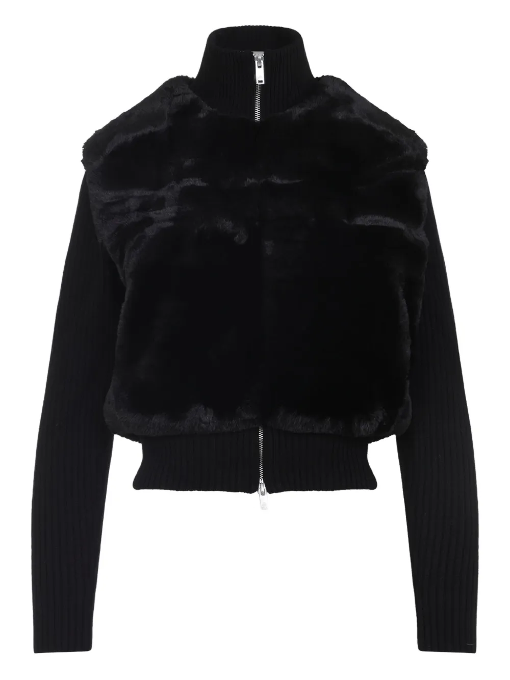 Moose Knuckles high-neck ribbed jacket | Black | Image 1