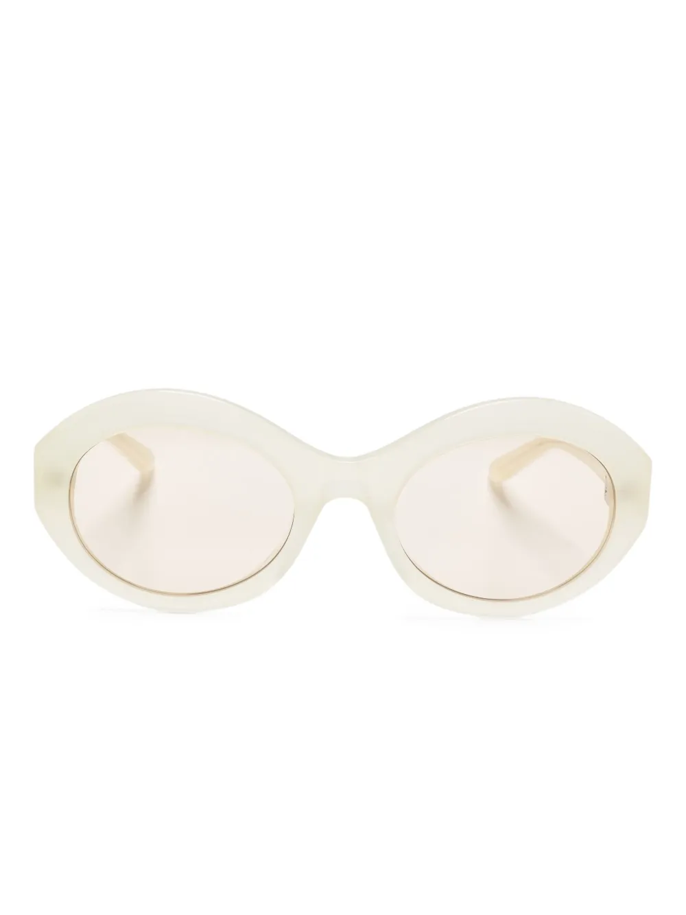 Balenciaga Eyewear Sonnenbrille mit ovalem Gestell - Weiß