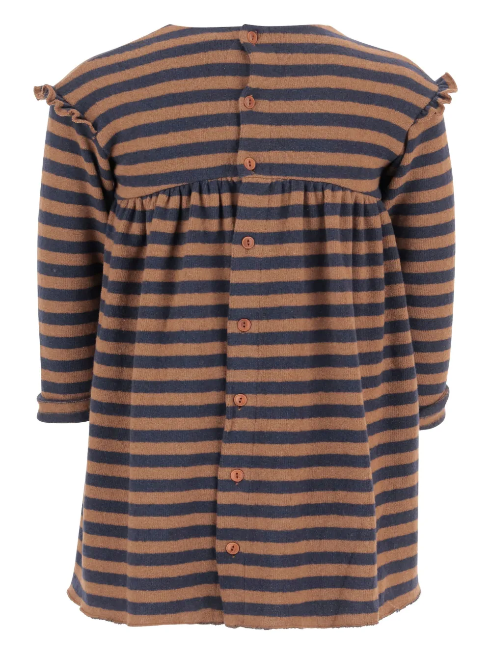 1+ In The Family striped ruffled-trim dress | Girls Knitted Dresses | Image 2