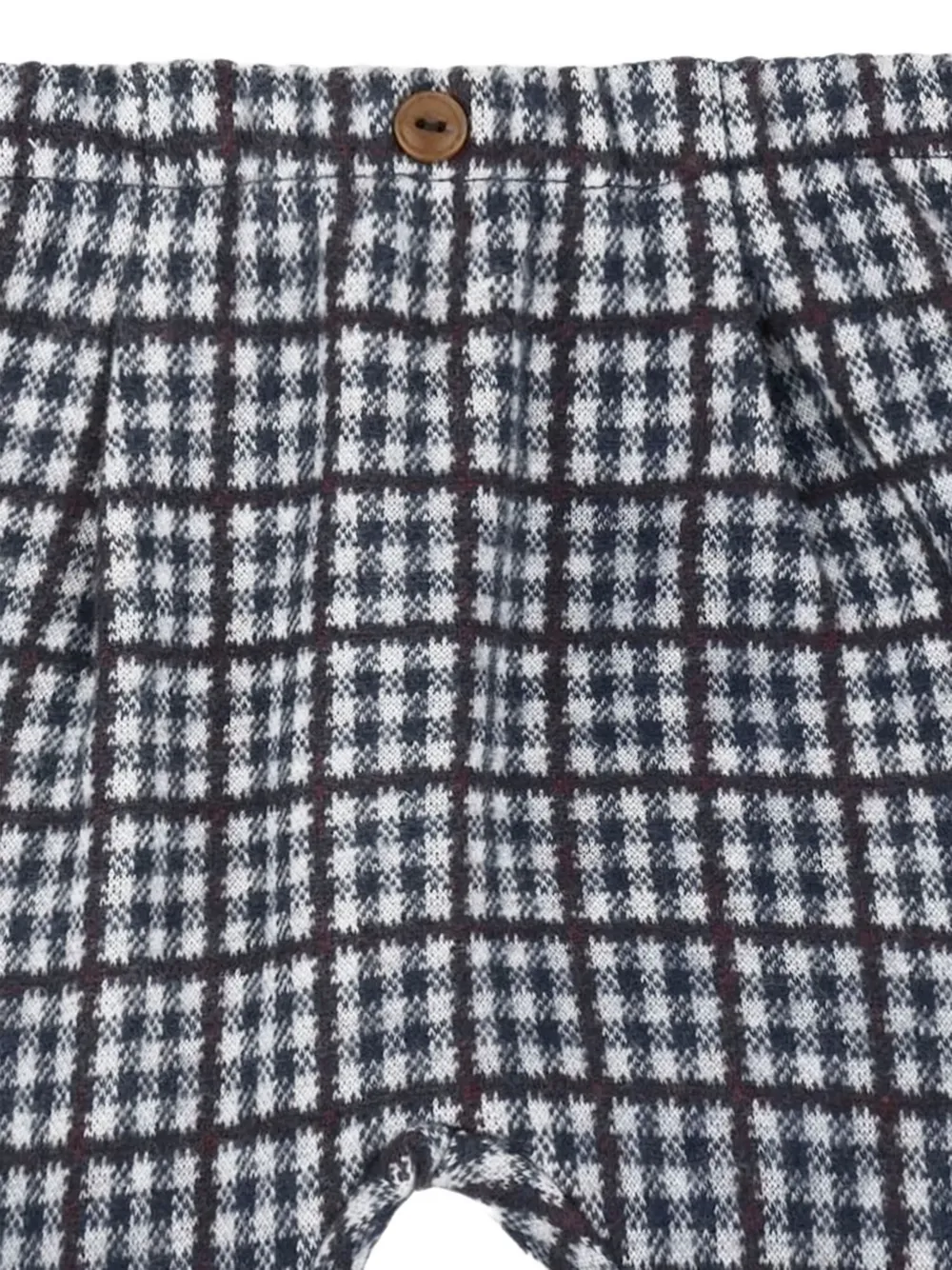 1+ In The Family Checked Elastic-waistband Trousers In Black