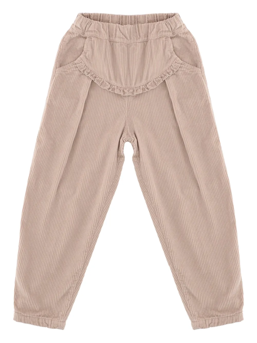 1+ In The Family ruffle-detail corduroy trousers | Pink | Image 1