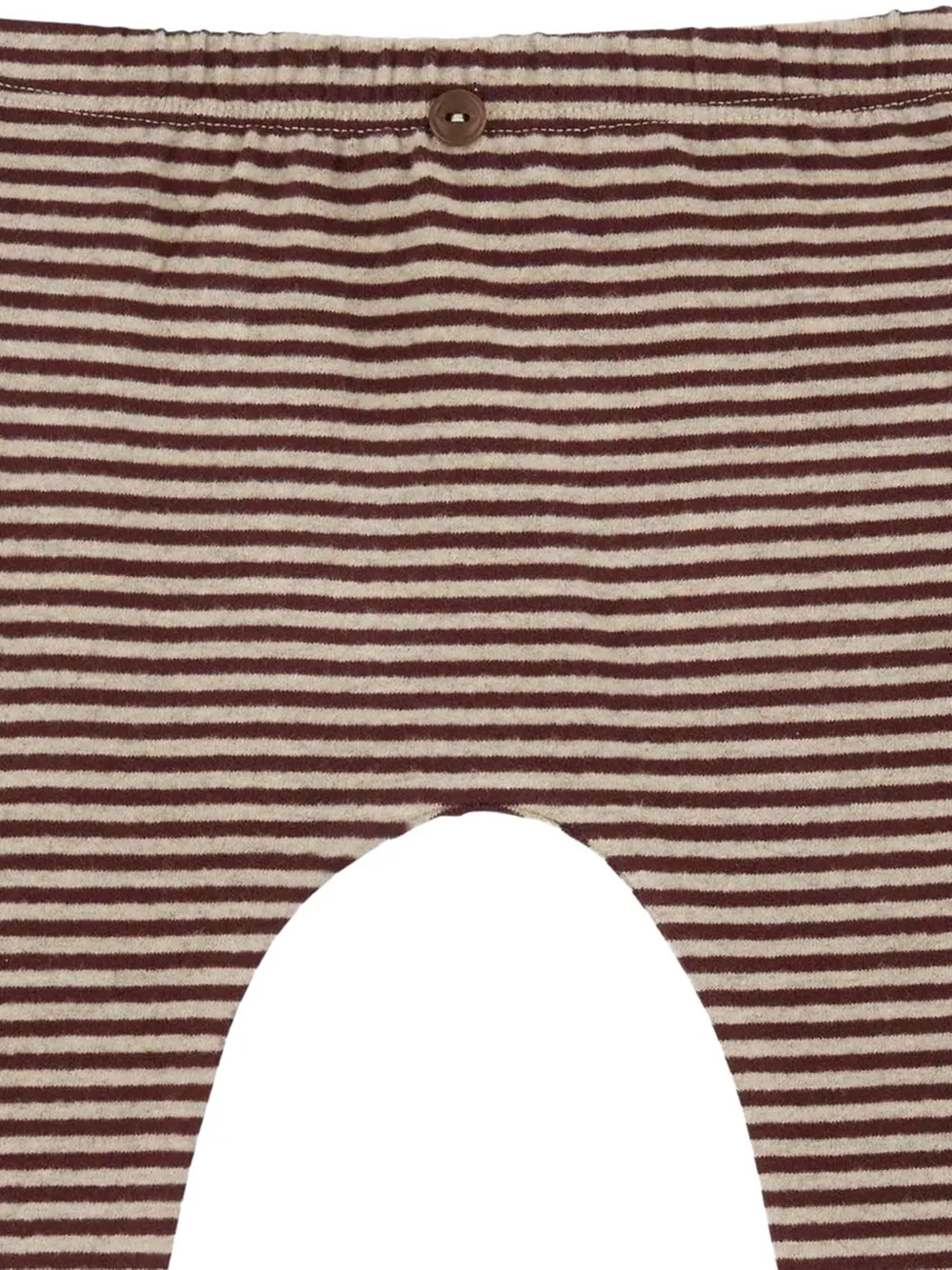 Striped-Pattern Elastic-Waistband Leggings