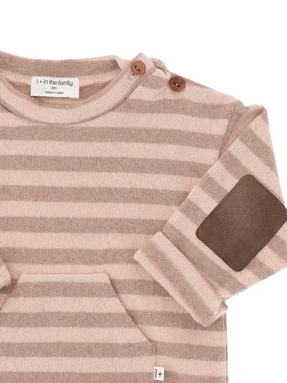 1+ In The Family Gestreepte romper - Roze