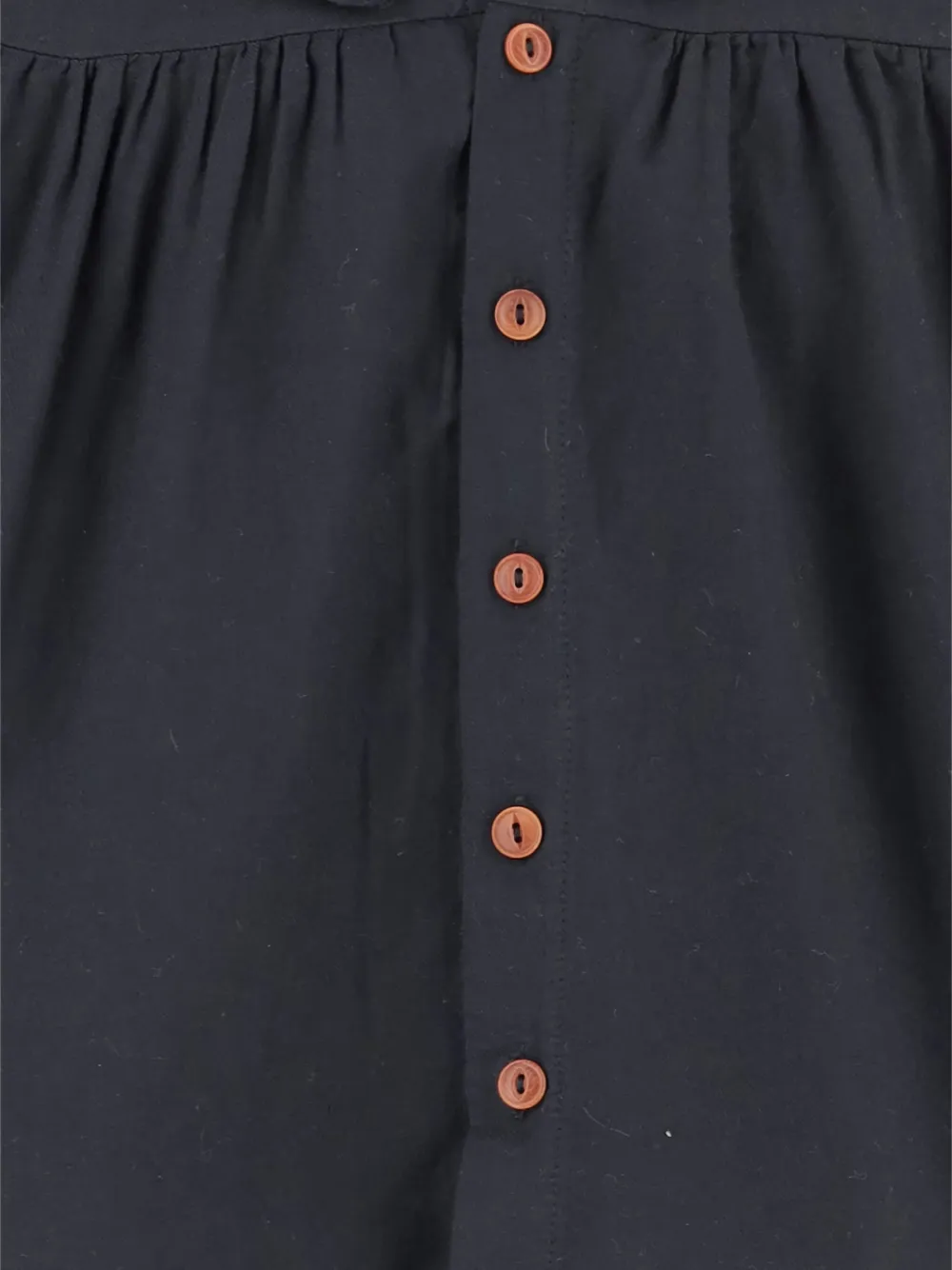 1+ In The Family Ruffled-collar Button-down Dress In Blue