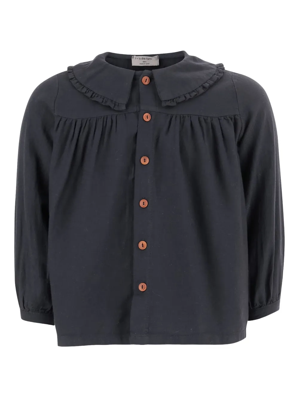 1+ In The Family ruffled-collar button-down dress | Blue | Image 1