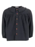 1+ In The Family ruffled-collar button-down dress - Blue