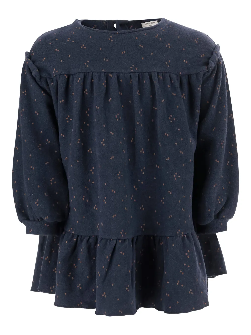 1+ In The Family Ruffled-design Dress In Blue