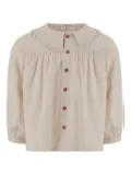 1+ In The Family frilled-collar button-front dress - Neutrals