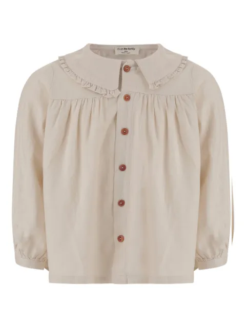 1+ In The Family frilled-collar button-front dress
