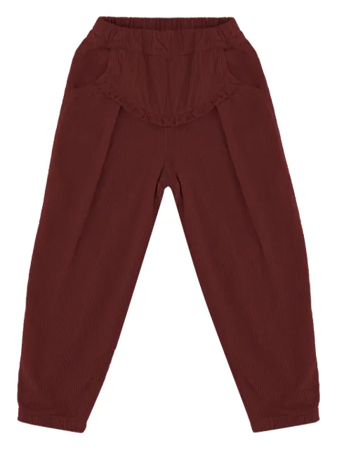 1+ In The Family pantalones de pana con detalle de volantes