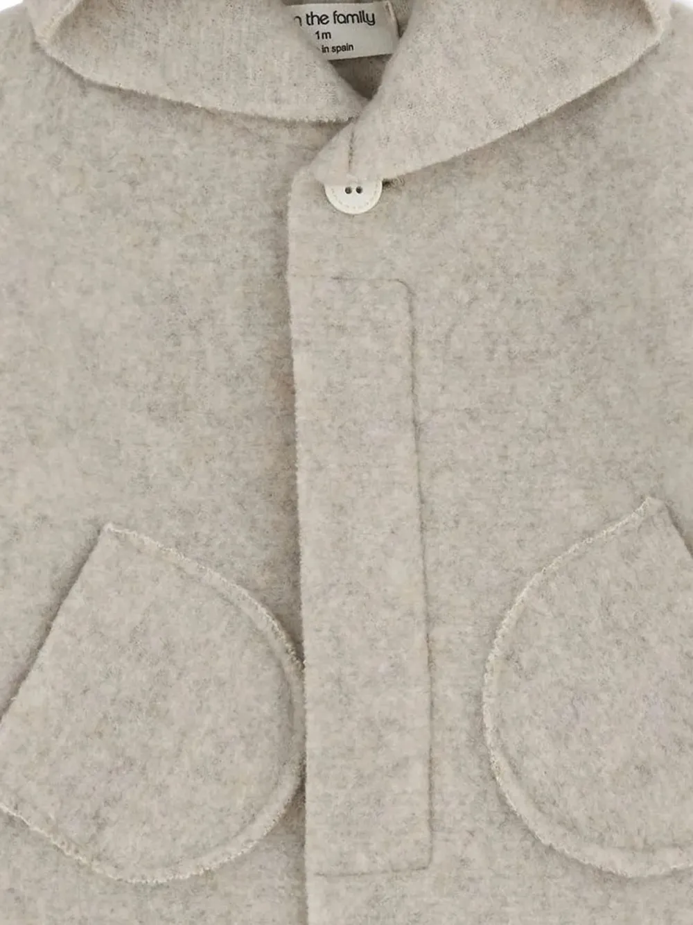 1+ In The Family Hooded Patch-pocket Jacket In Gray