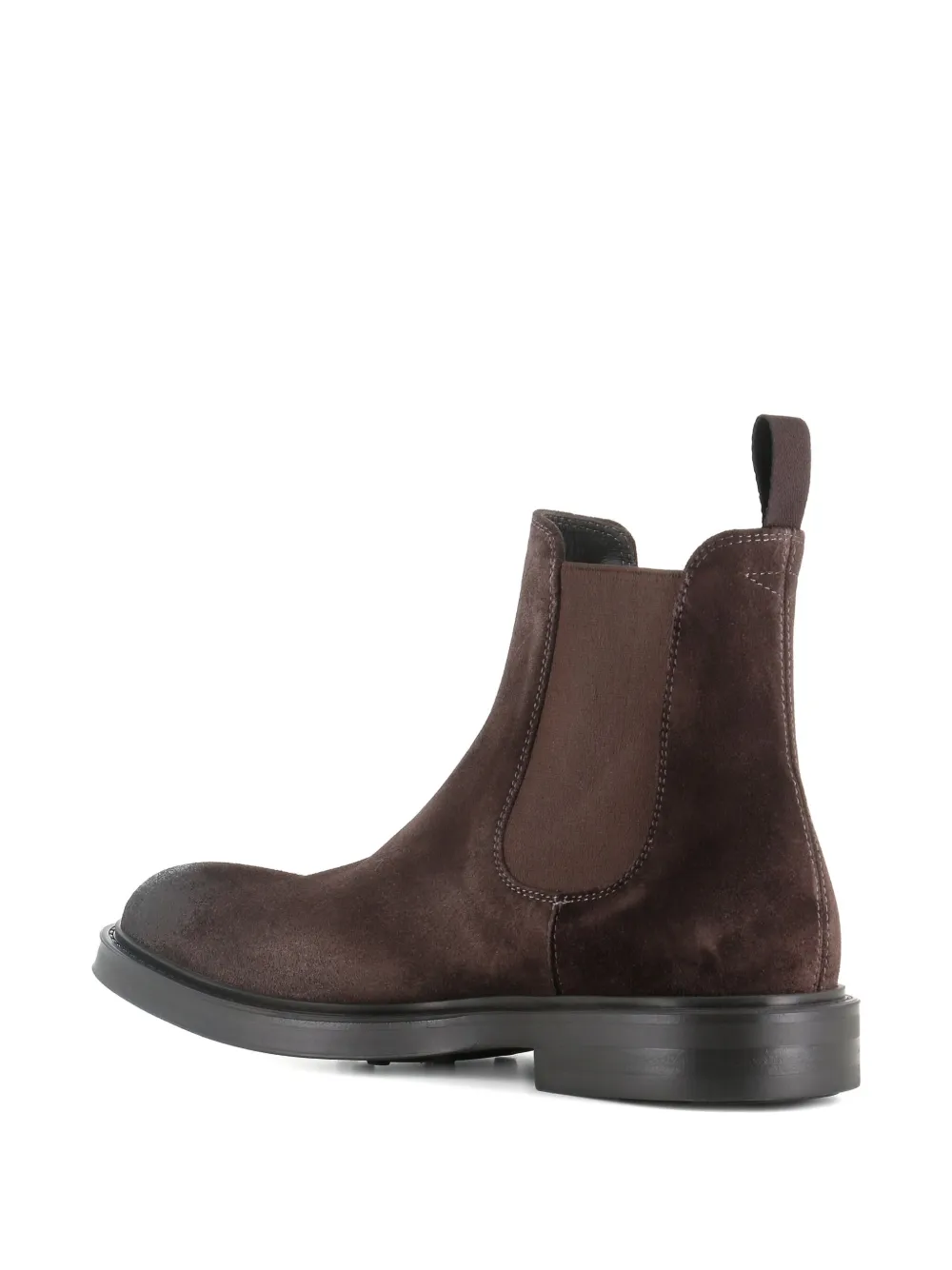 Green George elastic-panel suede boots Brown