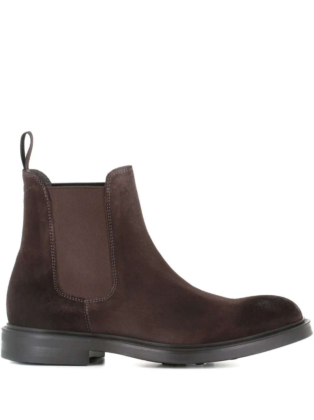 Green George elastic-panel suede boots Brown