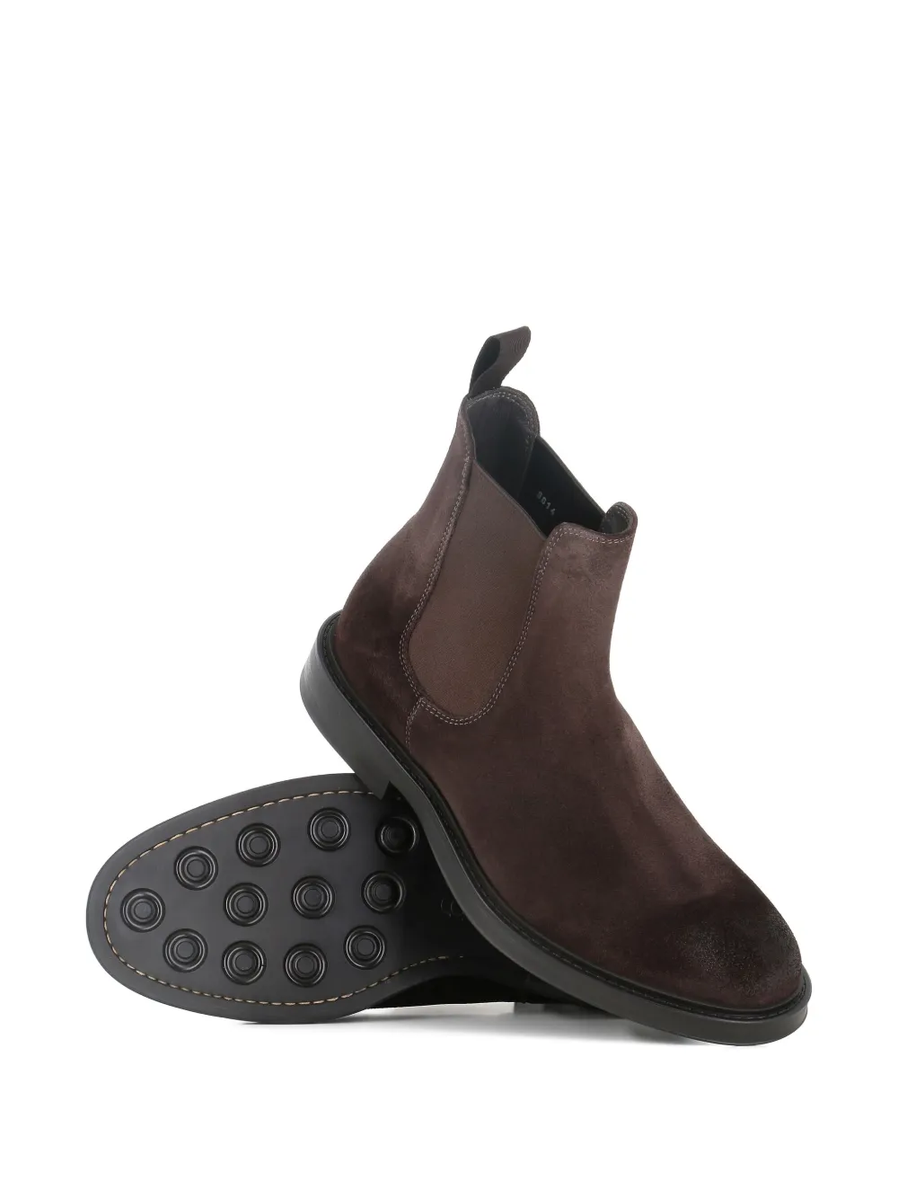 Green George elastic-panel suede boots Brown
