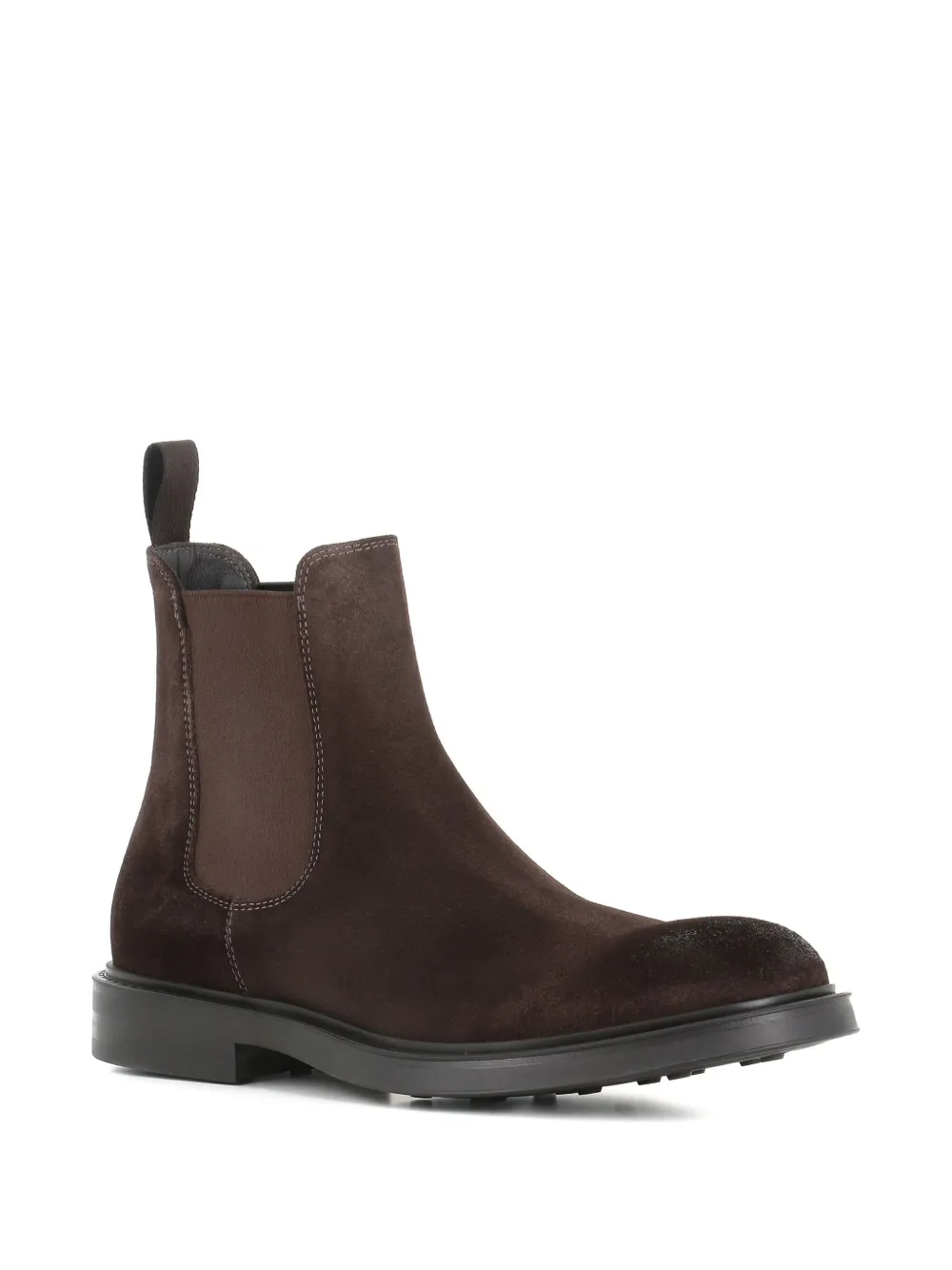 Green George elastic-panel suede boots Brown