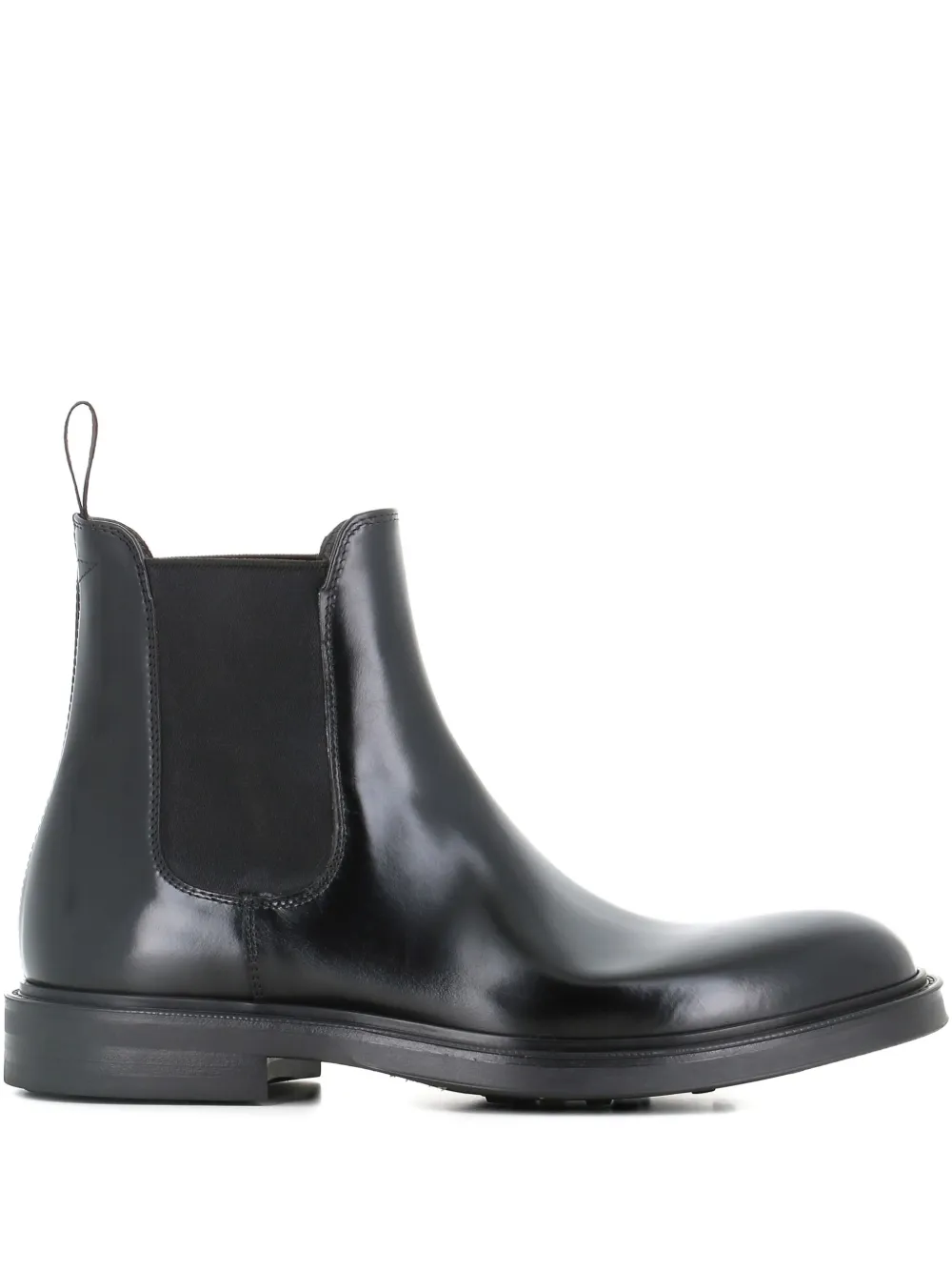 Green George elastic-panel leather boots Blue