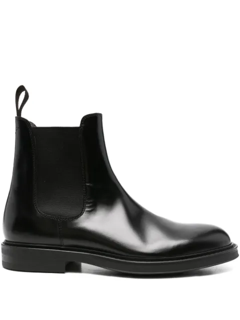 Green George elastic-panel leather boots