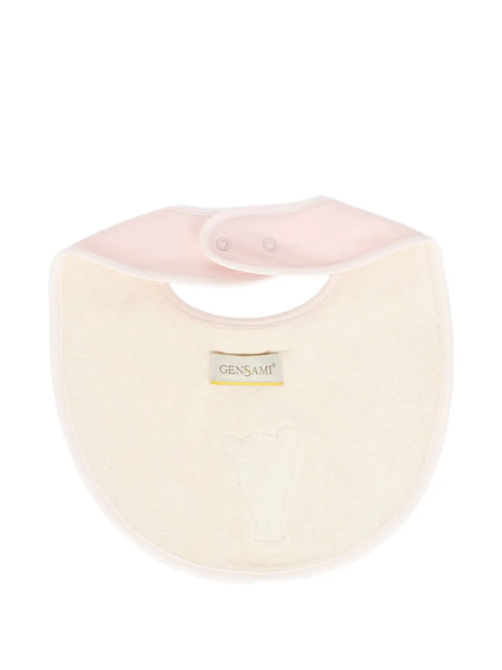 Gensami kids bear-applique bib - Roze
