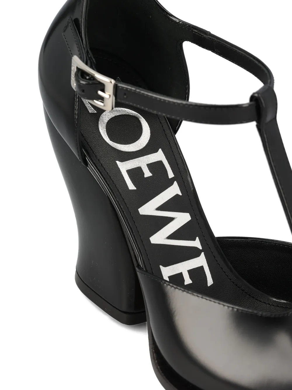 LOEWE 90mm Onda T-bar pumps Black
