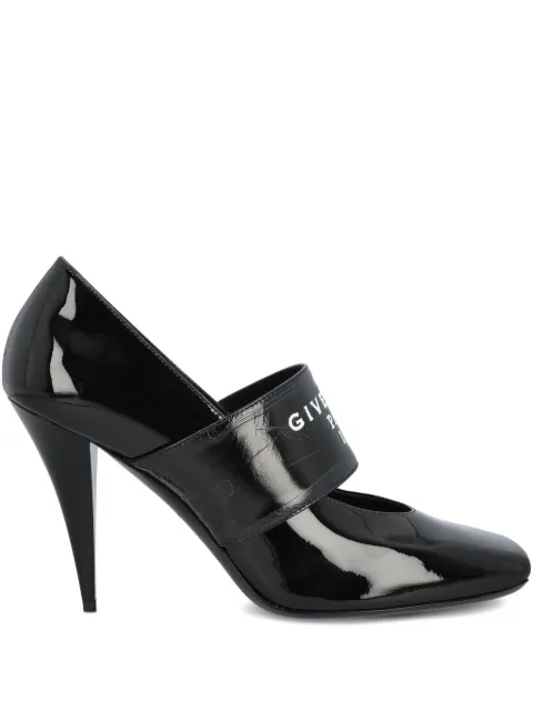 Givenchy logo-plaque patent leather pumps
