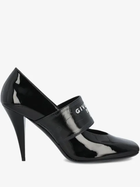 Givenchy Sliced Square Tape patent leather pumps