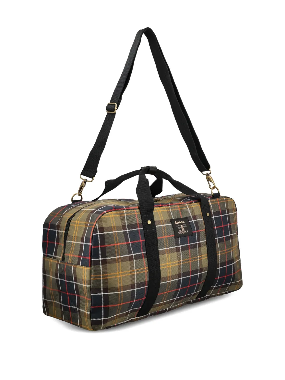 Barbour Torridon reistas met tartan ruit Zwart