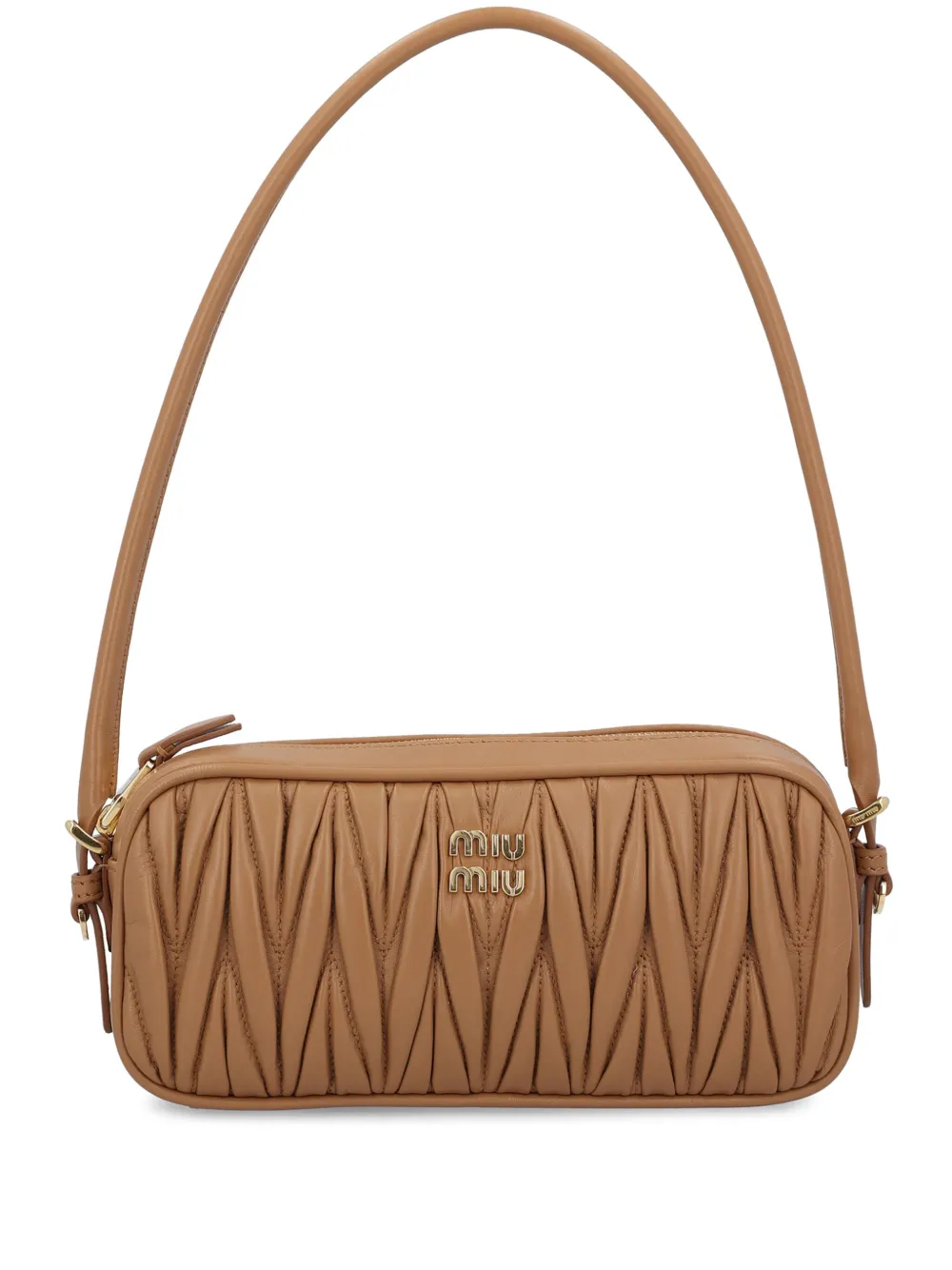 Miu Miu quilted-leather shoulder bag - Marrone
