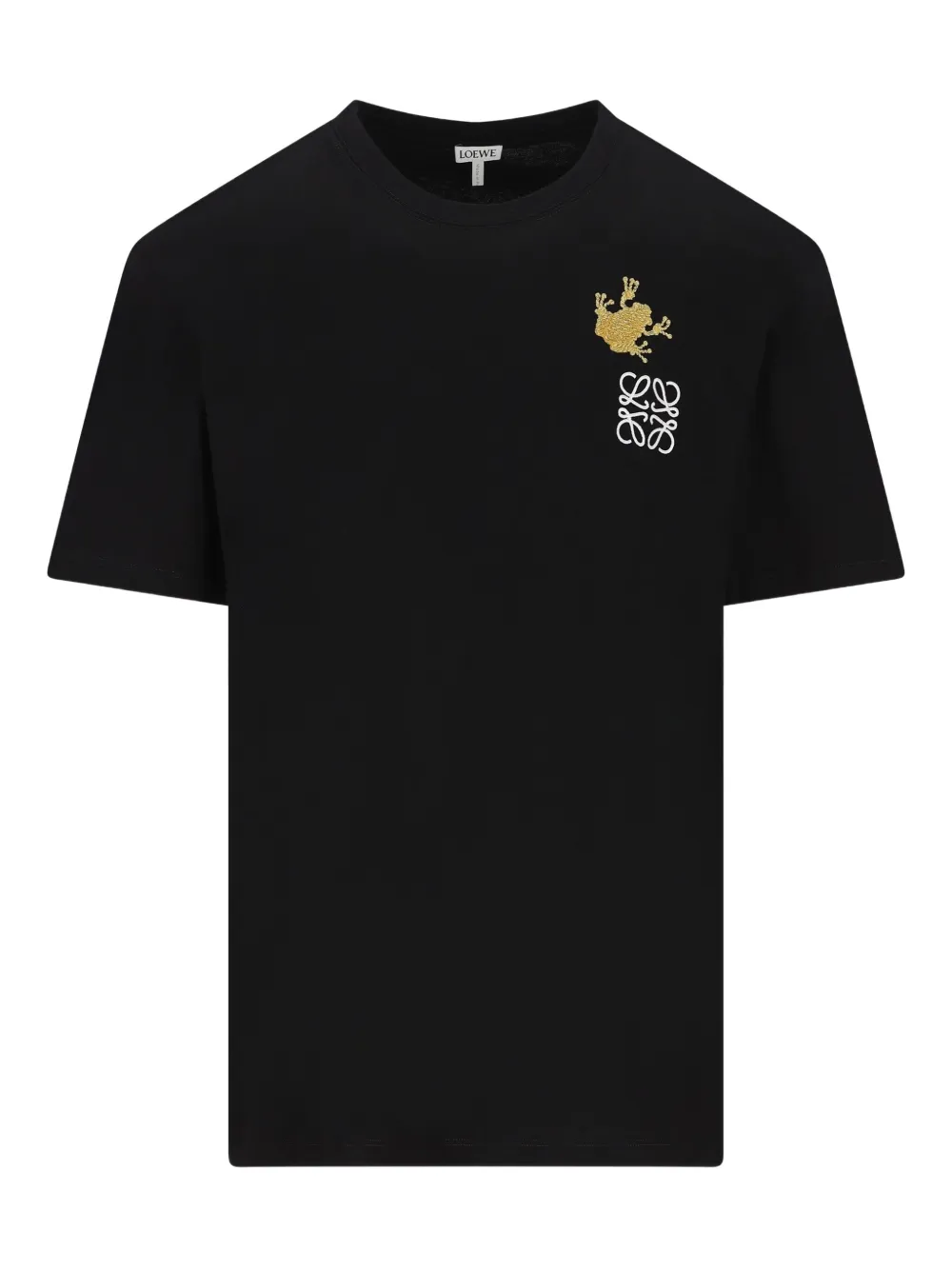 LOEWE frog-logo embroidered t-shirt | Black | Image 1