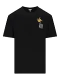 LOEWE frog-logo embroidered t-shirt - Black