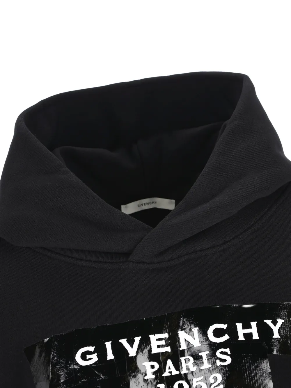 Givenchy Hooded Cotton Sweatshirt Featuring Kangaroo Pocket In Black