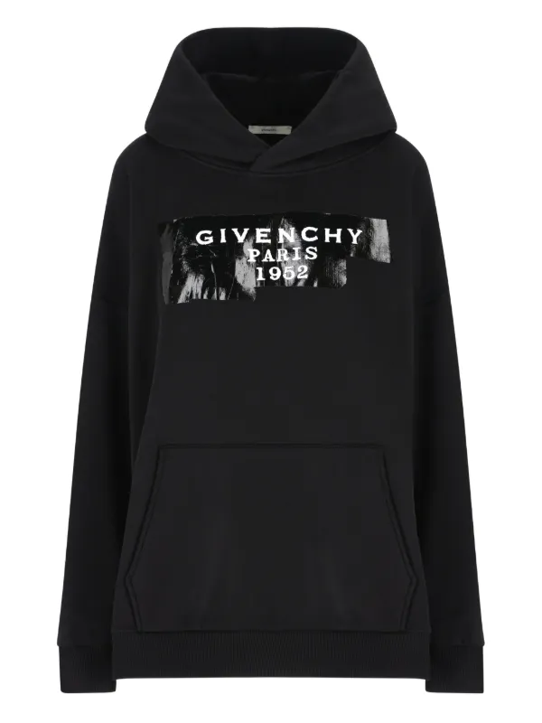 Givenchy Logo-print Cotton Hoodie in Black