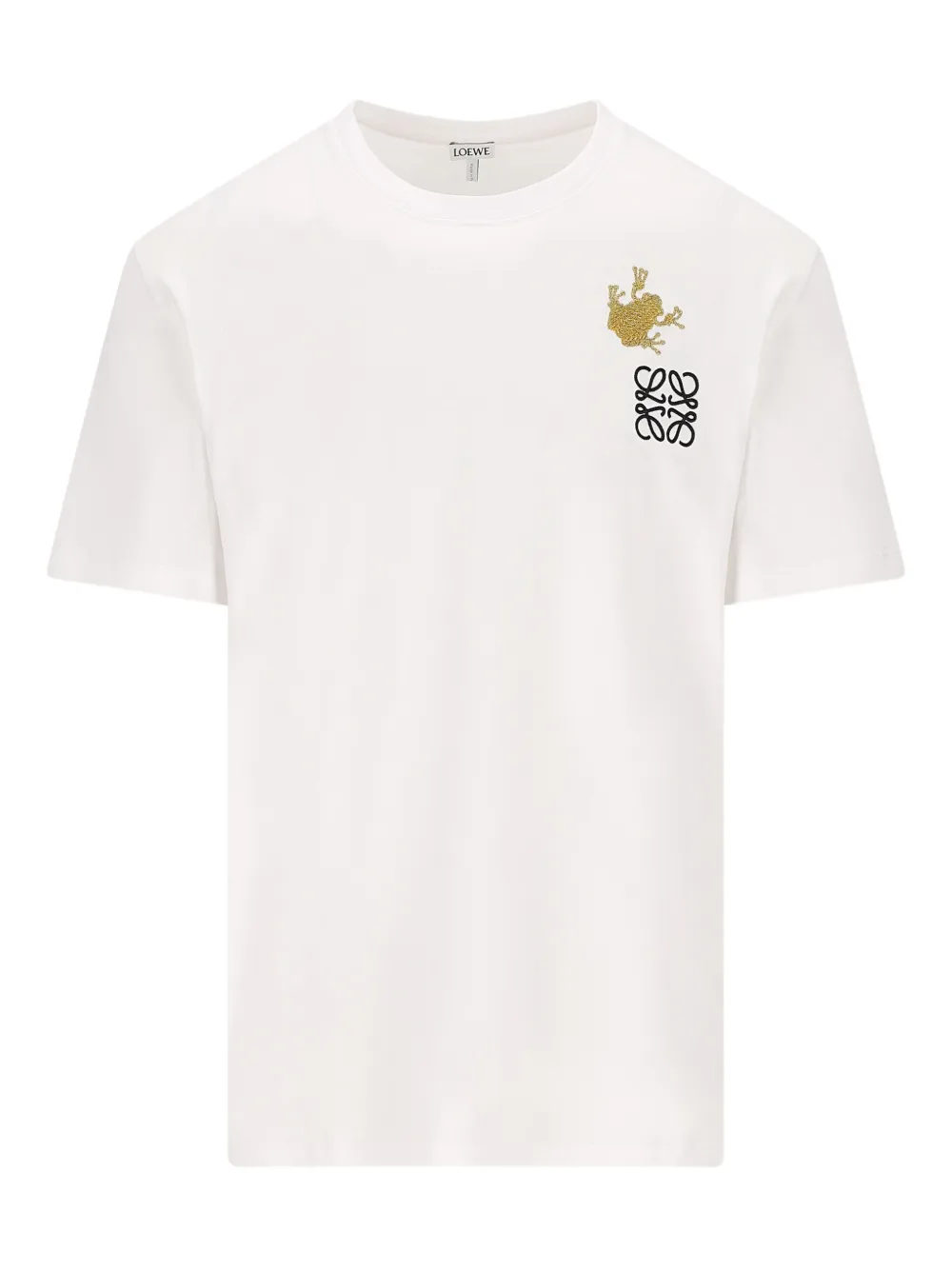 LOEWE frog-logo embroidered t-shirt | White | Image 1