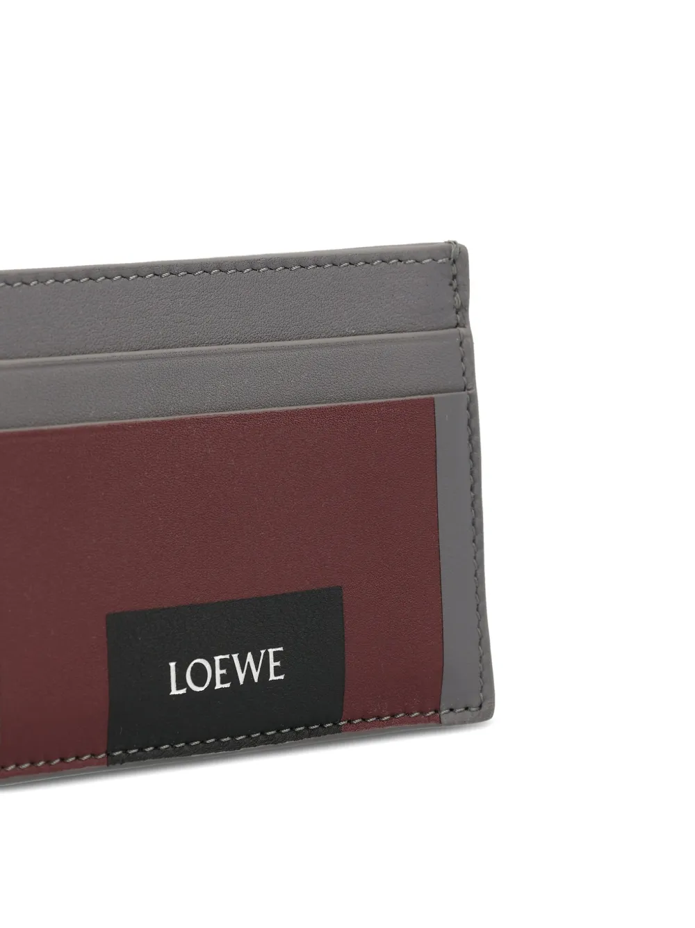 Loewe Plain Cardholder In Nappa Calfskin In Gray