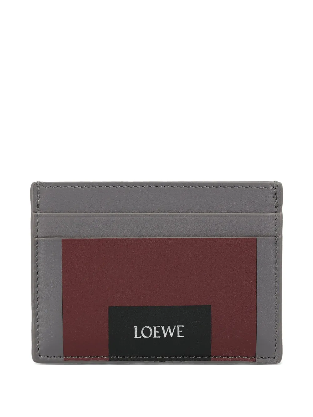 LOEWE colour-block leather cardholder | Grey | Image 1