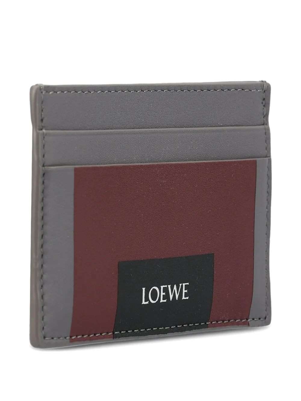Loewe Plain Cardholder In Nappa Calfskin In Gray