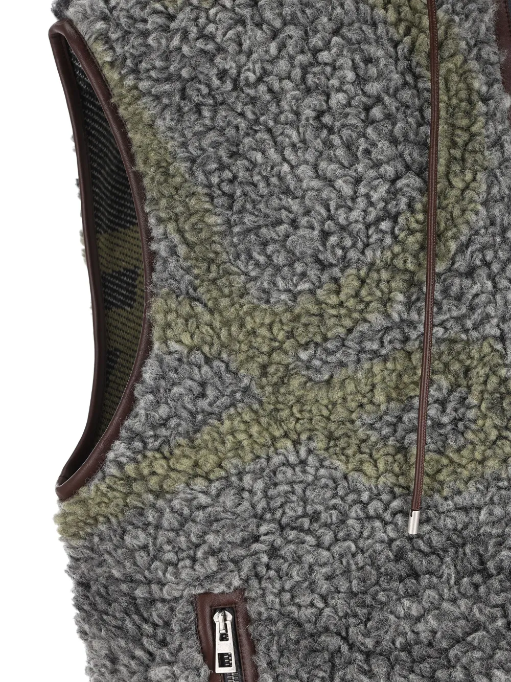 Loewe Jacquard Fleece Vest With Anagram Pattern In Gray