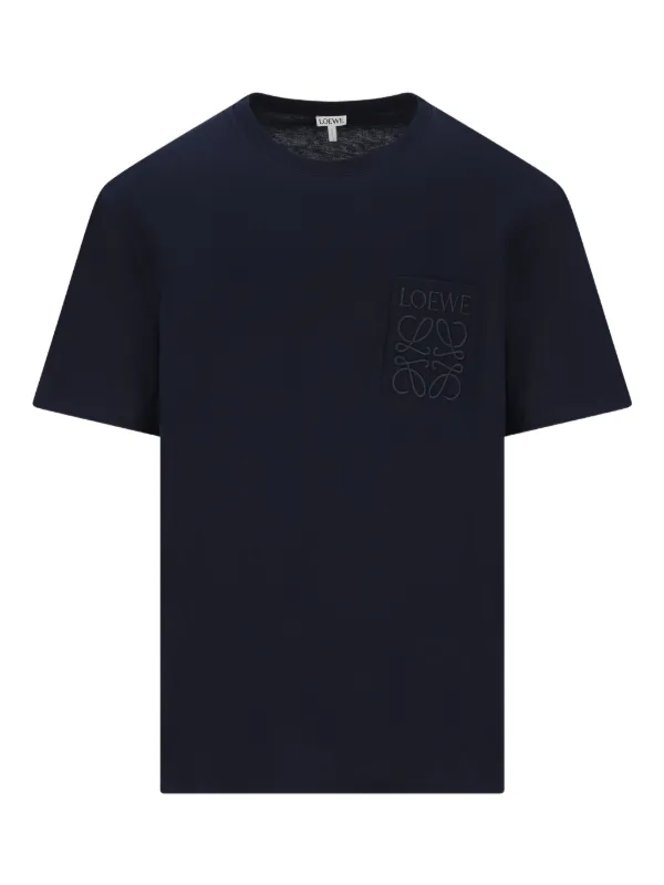 LOEWE logo-embroidered T-shirt | Blue | FARFETCH LOEWE logo-embroidered T-shirt | Blue | FARFETCH