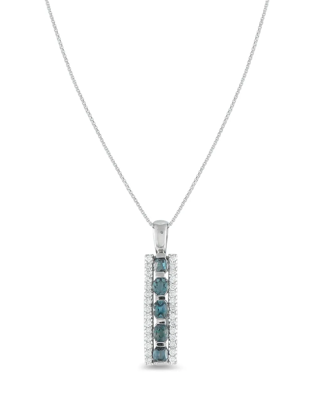 LB Exclusive platinum diamond necklace | Silver | Image 1
