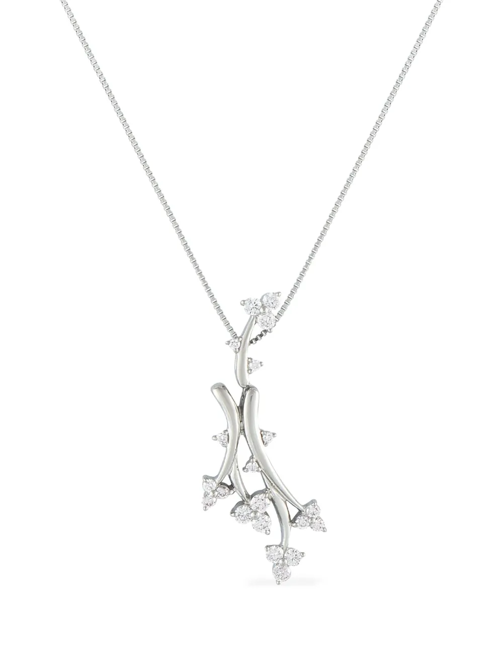LB Exclusive platinum platinum diamond necklace | Silver | Image 1