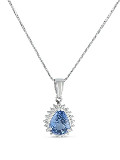 LB Exclusive platinum sapphire and diamond necklace